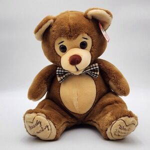 Vintage Disney World BEARLY COUNTRY Plush Brown Bear 12" with original‎ tag